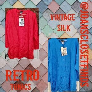 NWT Retro 100% Silk Tunic